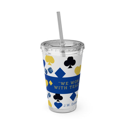 Custom Sunsplash Tumbler with Straw, 16oz