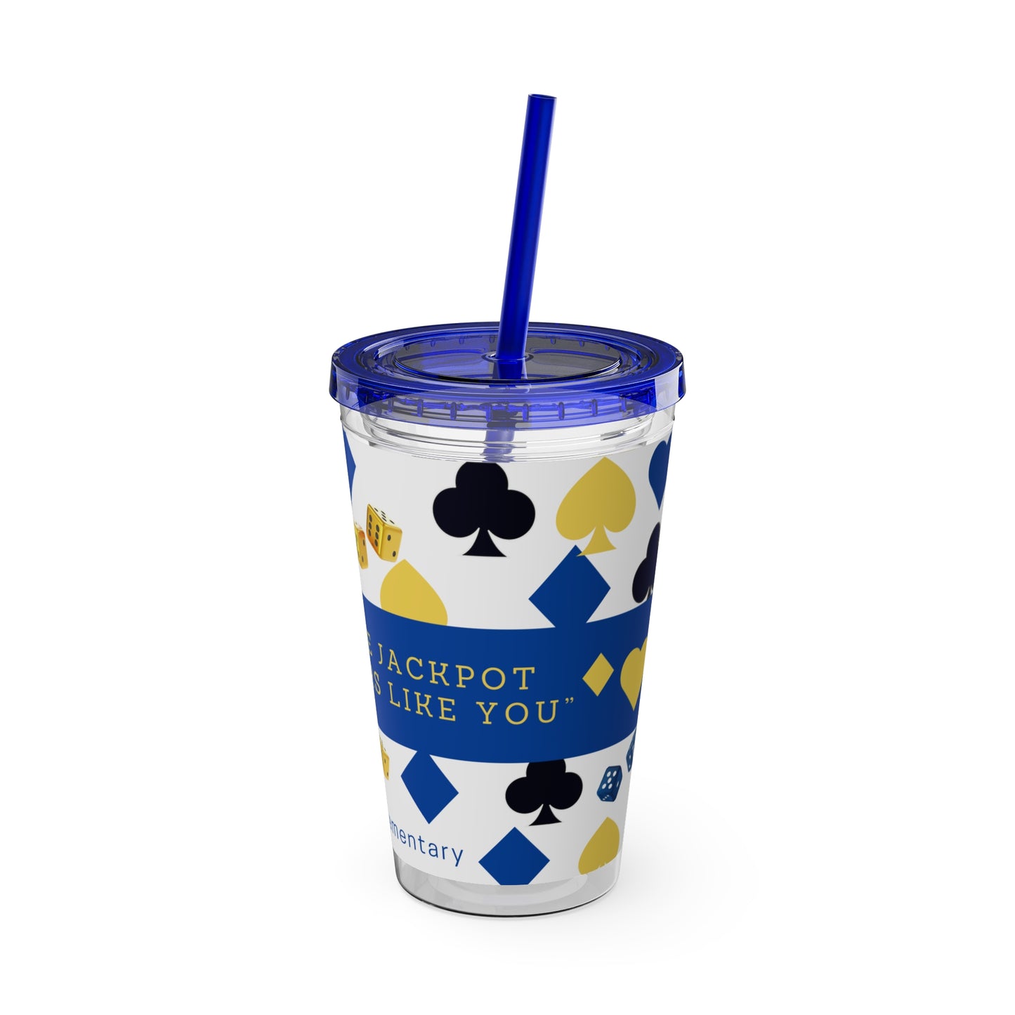 Custom Sunsplash Tumbler with Straw, 16oz