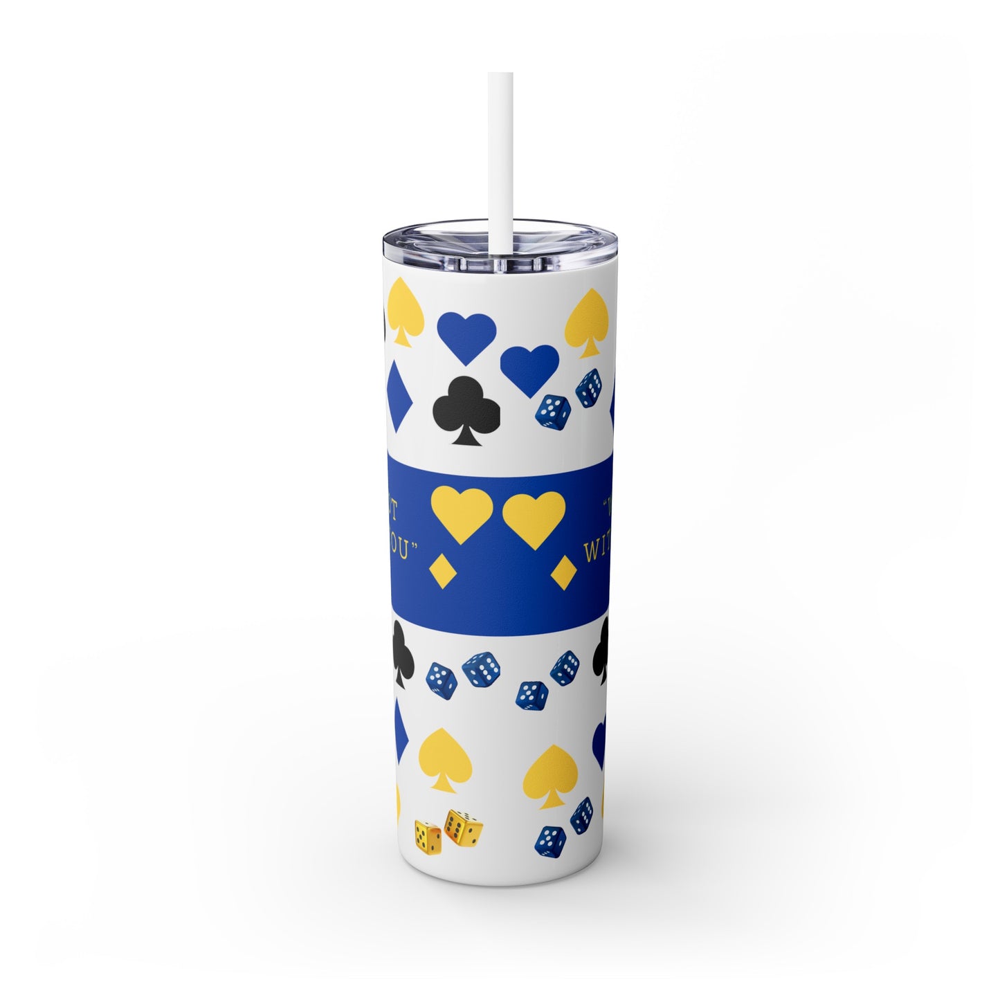 Custom Skinny Tumbler with Straw, 20oz