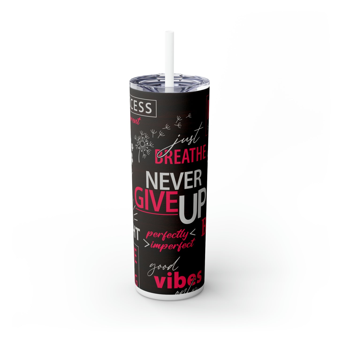 "Mindset & Motivation Tumbler"  20oz with Straw