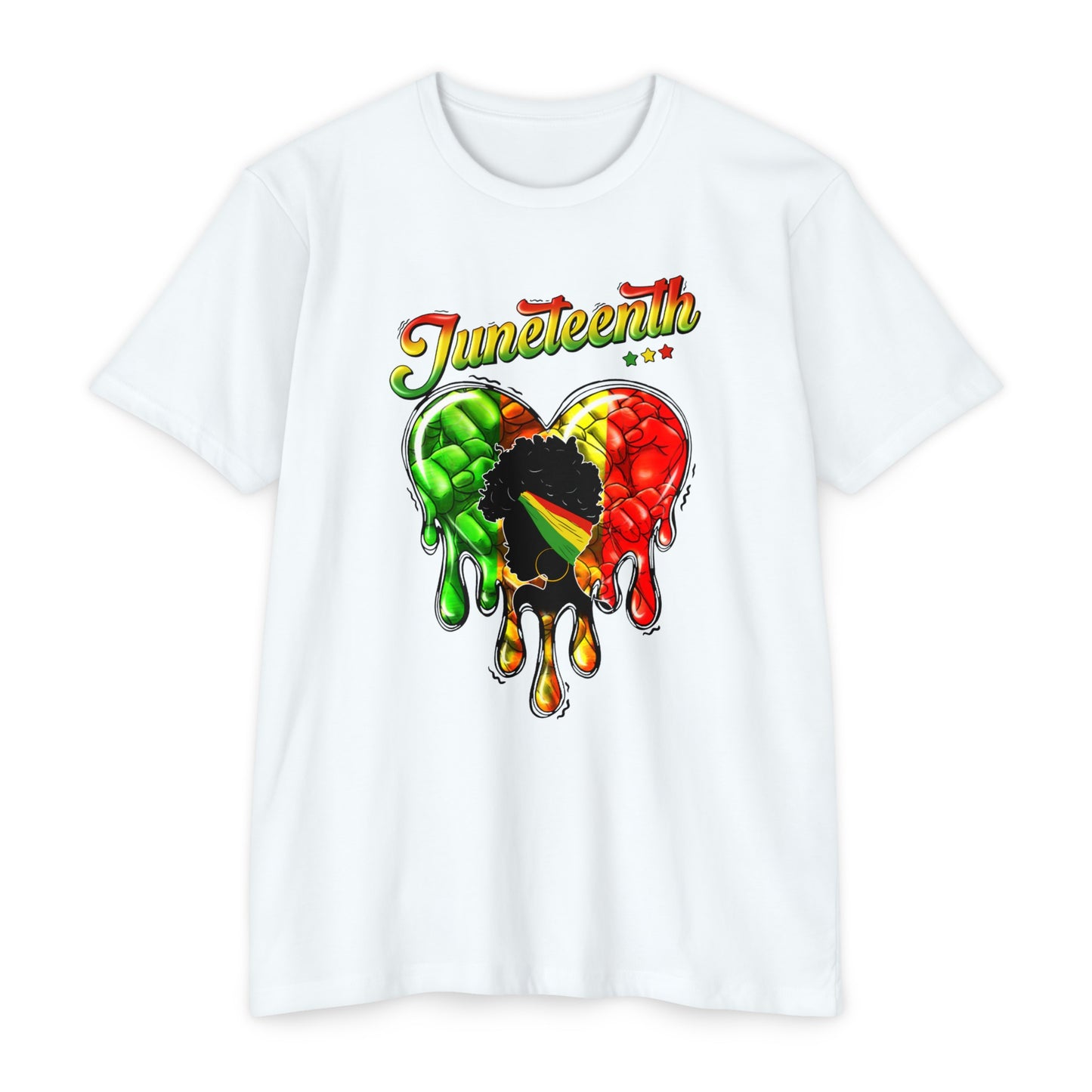 Juneteenth Heartbeat Unisex CVC Jersey T-shirt