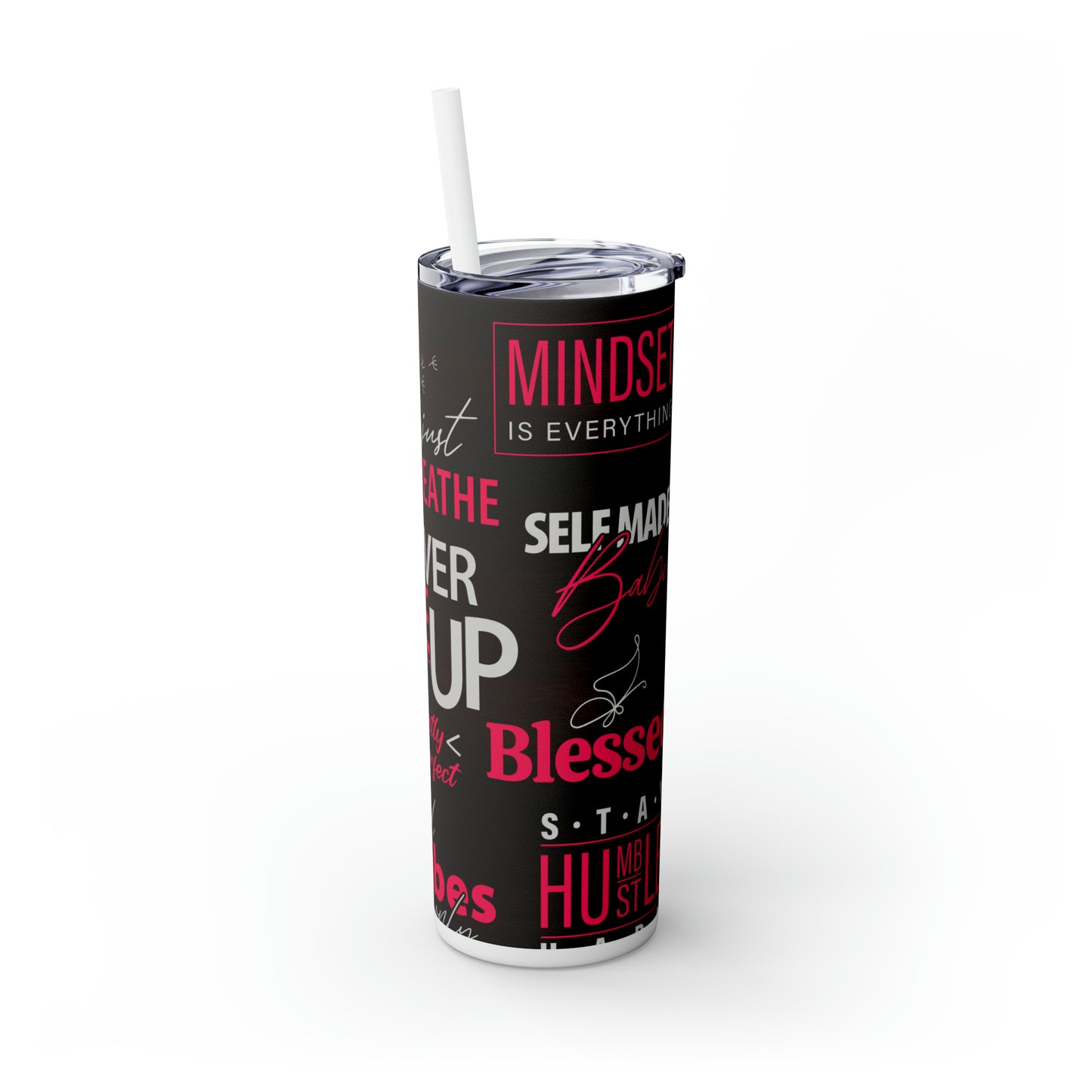 "Mindset & Motivation Tumbler"  20oz with Straw