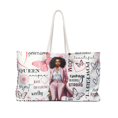 "I Mean Business" Pink Tote Bag