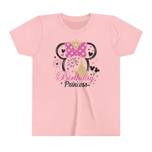 Minnie Birthday-Youth Short Sleeve Tee