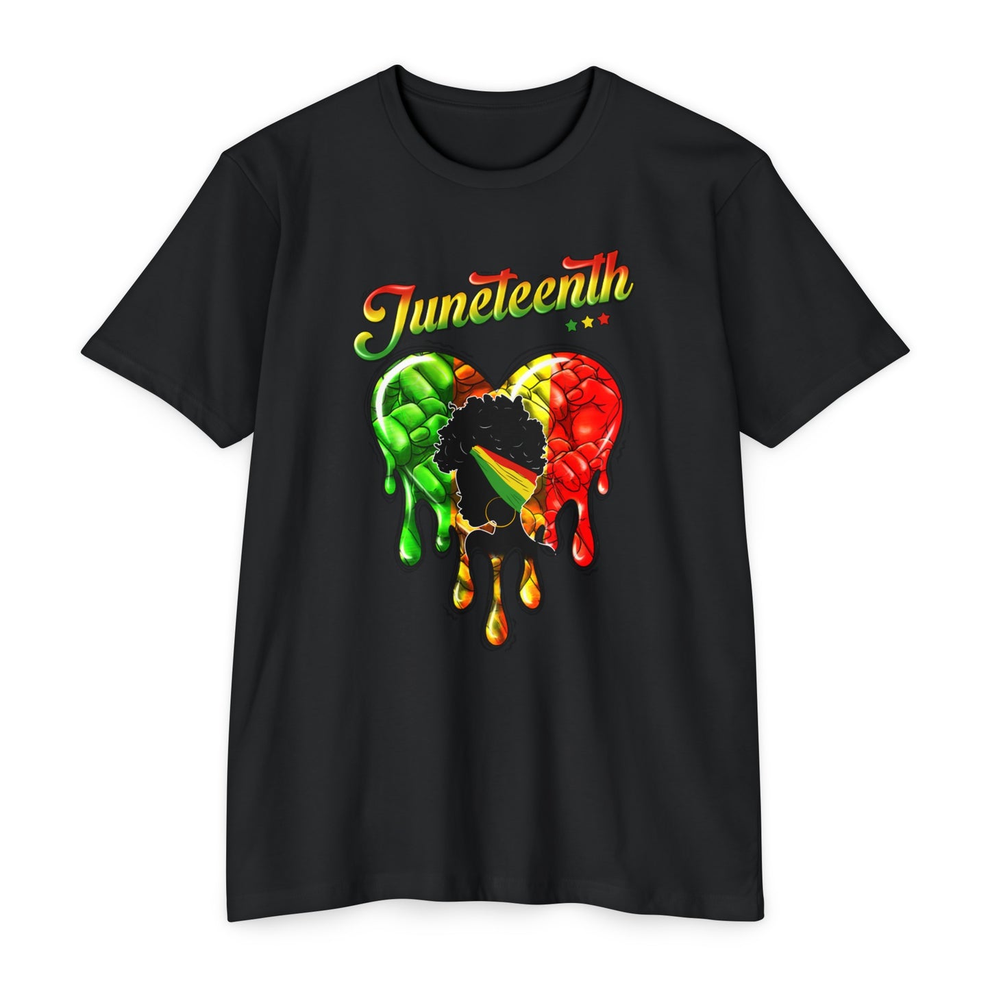 Juneteenth Heartbeat Unisex CVC Jersey T-shirt