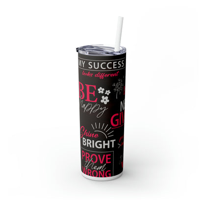 "Mindset & Motivation Tumbler"  20oz with Straw