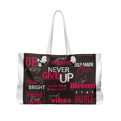 "Never Give Up Tote Bag"