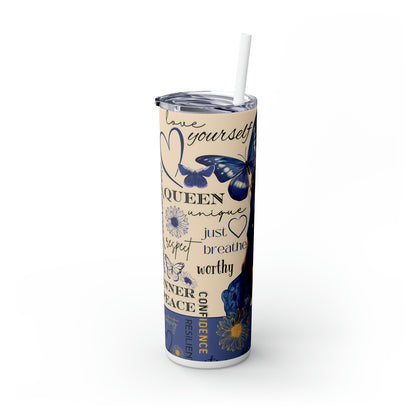 "Blue Business Women Empowerment Tumbler" 20oz Tumbler with Straw,