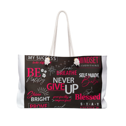 "Never Give Up Tote Bag"