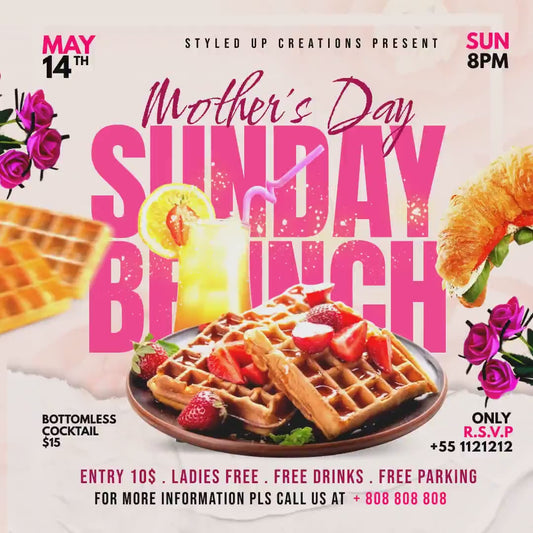 Video Brunch Flyer 3 -Mother's Day